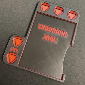Commander EDH Command Zone Tray Small  - MTG Magic The Gathering Compatible (3D Printed, Choice of Colours, Personalisation, UK based)