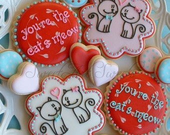 cat cookies etsy
