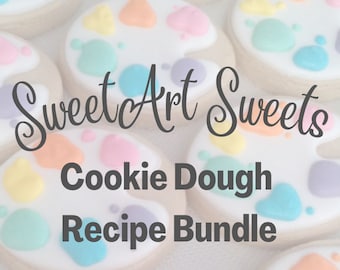 COOKIE DOUGH recipe bundle - SweetArt Sweets' FIVE original recipes (Vanilla almond, Lemon, Chocolate, Pumpkin Spice, Gingerbread)