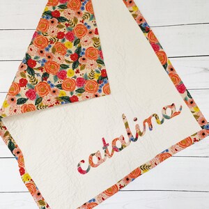 Rifle Paper Company Personalized Quilt