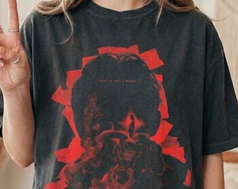 Chemise du film Obsession 2026, t-shirt graphique d'horreur gothique, t-shirt couleurs confort recto-verso, t-shirt de film thriller vintage