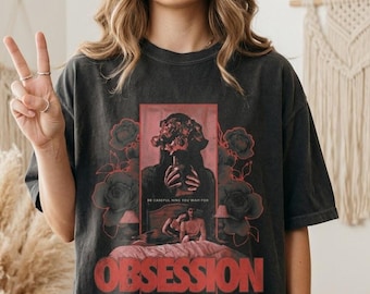 Obsession Movie 2026 Shirt, Gothic Horror Graphic Tee, Double Sided Comfort Colors T Shirt, Vintage Thriller Movie Tee