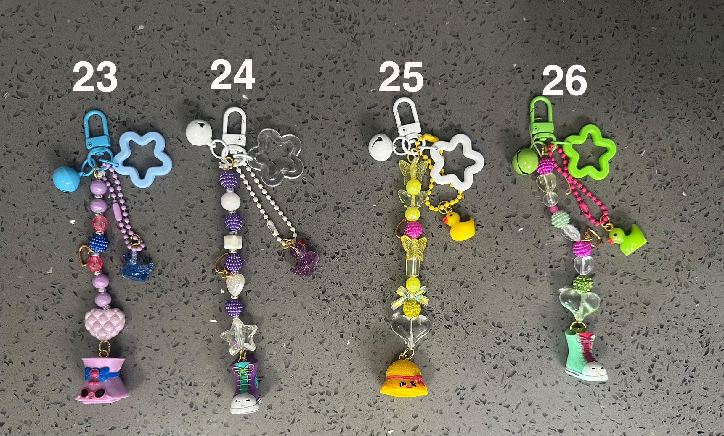 Handmade Shopkins Beaded Keychain - Etsy