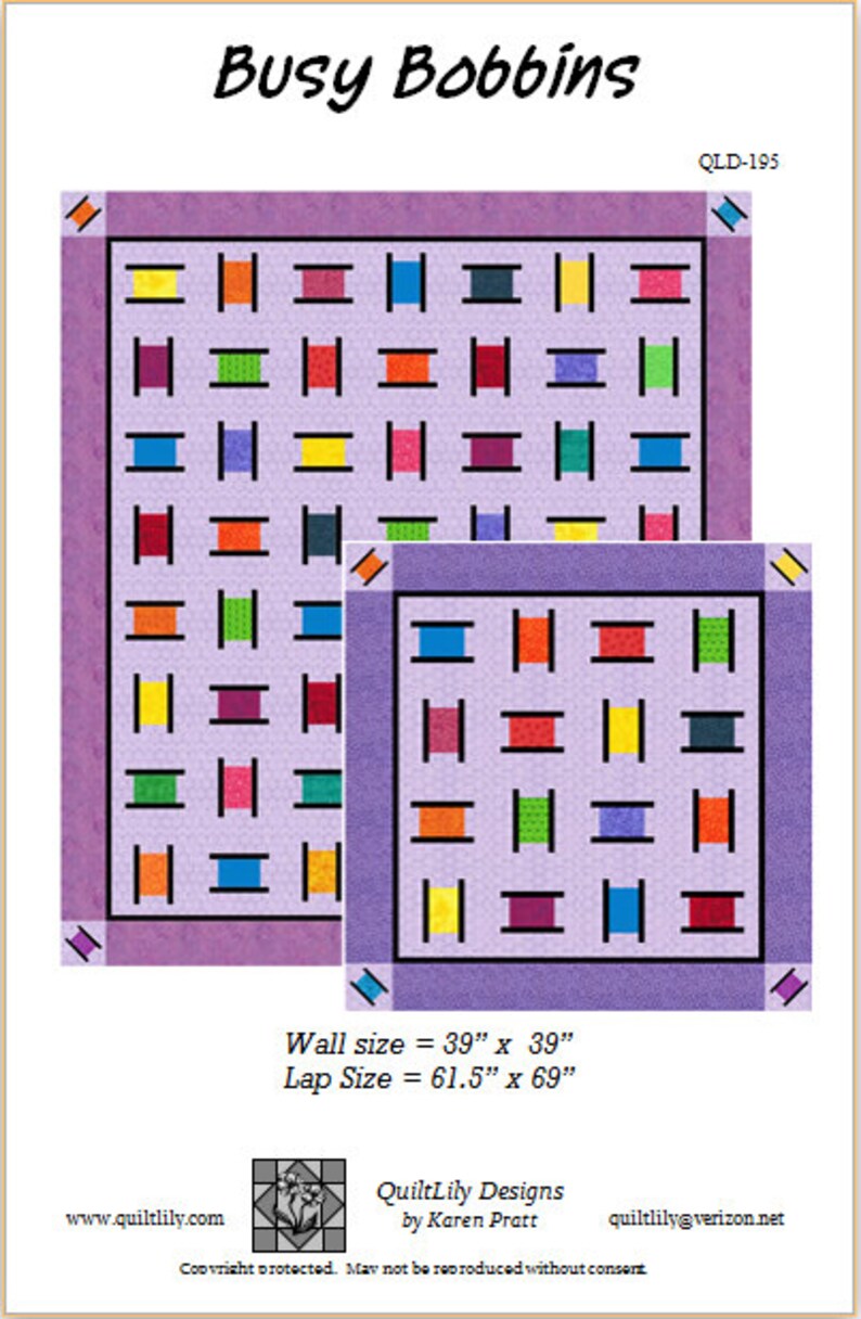 Busy Bobbins Quilt Pattern PDF Etsy