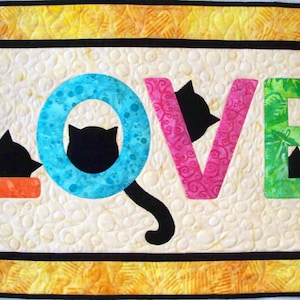 Cat Love Letters Quilt Pattern PDF image 1