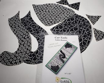 Laser-Cut Pre-Fused KIT: Cat Tails Wall Hanging Pattern and Kit by QuiltLily Designs
