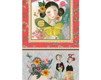 A Beautiful Life Panel 24 inch Cotton Fabric for Quilting Wall Hanging