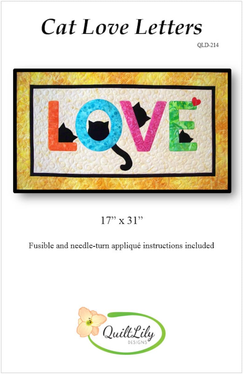 Cat Love Letters Quilt Pattern PDF image 2