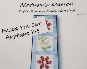 Laser-Cut Pre-Fused KIT: Nature's Dance Wall Hanging Pattern and Kit by QuiltLily Designs