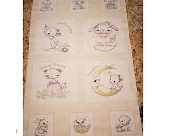 Sunny Days Starry Nights Goodnight Moon Panel Cotton Fabric Quilt / Pillow / Wall Hanging Michelle Palmer P&B Textiles