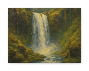 Canvas Wall Art -Sahali Falls Oregon Waterfall Print