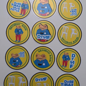 DtMF Stickers, Concho, Sillas.