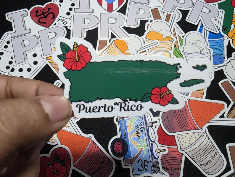 Puerto Rico Sticker Logo Puerto Rico Theme STICKERS Set 2 - Etsy
