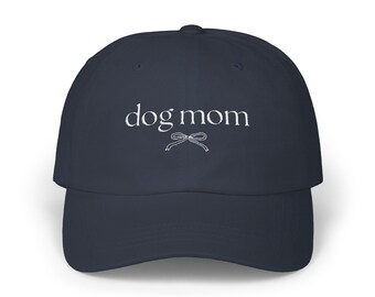 Dog Mom Embroidered Hat: Cotton Twill Cap, Pet Lover Gift