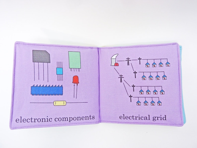 Cloth Book Electrical Engineering Baby Book Etsy