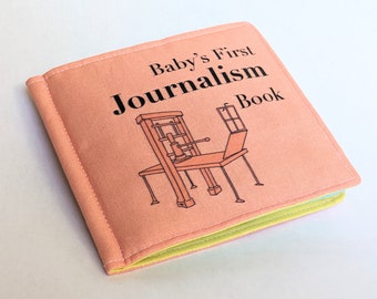 Journalismus Tuch Baby Buch, Babyjournalist Geschenk, Journalismus Baby Shower Geschenk