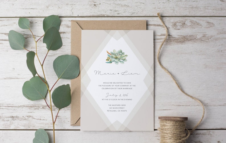 Set Suite Aztec Geometric watercolor boho Hipster Casual Vintage Modern DIY 1118 Wedding Invitation Template Succulent Printable Rustic