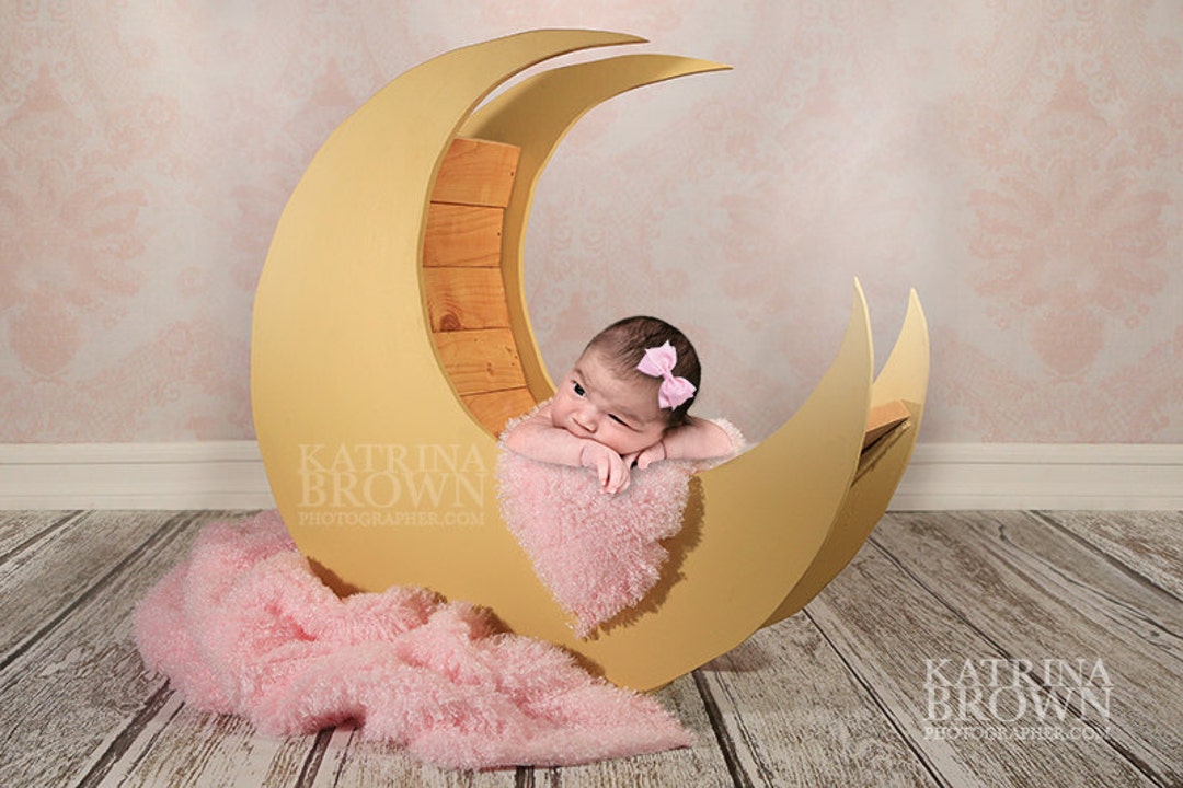 Pink Moon Prop for Infant Newborn Photography. 2 Digital Files Etsy