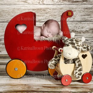 Baby Pram Buggy Digital Background for Babies! 2 Digital Files plus free Photoshop tutorials!