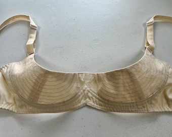 Organic Cotton Wireless Cupless shelf Cage Bra - 1950s Retro Style