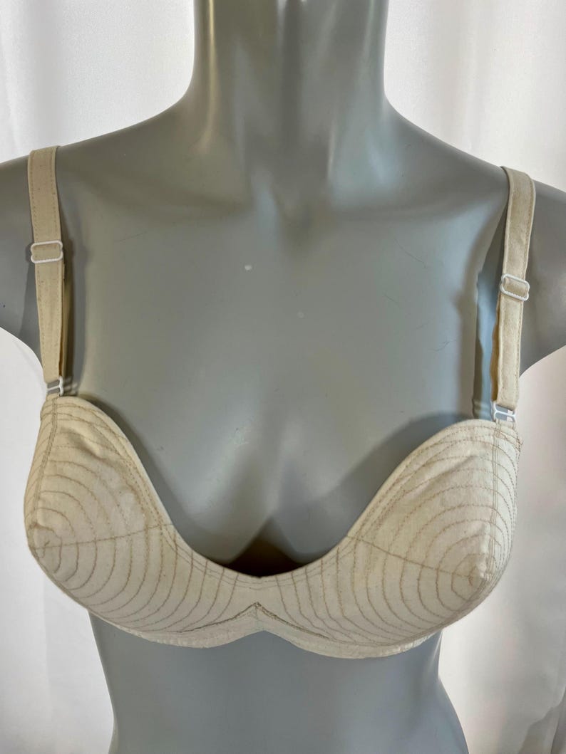 1950s Padded Cotton Cone Bullet Bra, Handmade Vintage Lingerie - Etsy