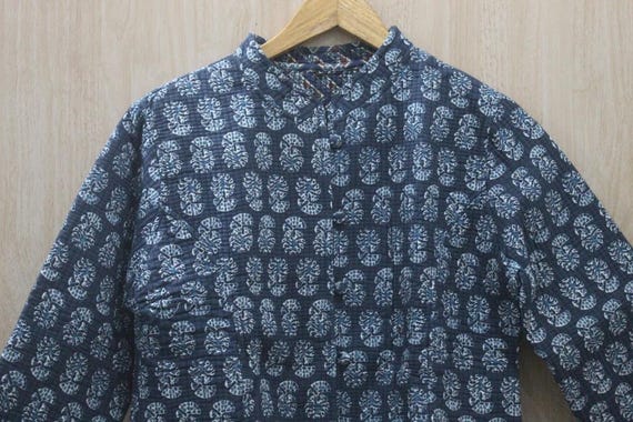 Handmade Cotton Patchwork Quilted Jacket: Reversi… - image 2