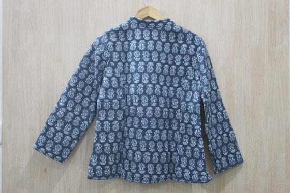 Handmade Cotton Patchwork Quilted Jacket: Reversi… - image 10