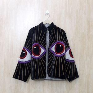 Suzani Embroidery Handmade Jacket, Velvet Suzani Jacket, Winter Wear Jacket Coat, Womens Coat,  Suzani Jacket, vintage short suzani jacket.