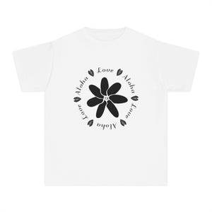 Back to School Youth Hawaiian Shirt Love & Aloha Midweight Designer Tee for Kids