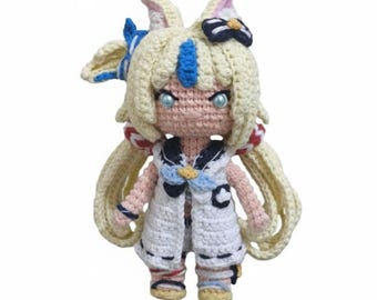 Muñeca Sameko Saba VTuber Amigurumi, Crochet SamekoSaba Plushie, Regalo Oshi para fans de VTuber