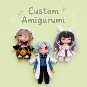 Custom Crochet Amigurumi Doll: Anime, Game, manhwa, VTuber, OC or personalized doll