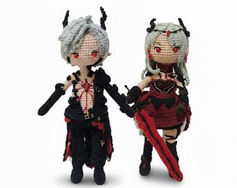 Sylus and MC Amigurumi crochet doll : Beyond Cloudfall love and deepspace