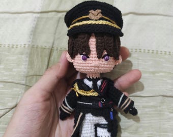 Caleb Love and Deepspace gehaakte amigurumi-pop: handgemaakte sleutelhanger/bagcharm