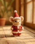 Christmas Felt Mouse Ornament, Handmade Wool Felt Decor, Cute Mouse Christmas Thanksgiving Tree Decoration, Gift for Her