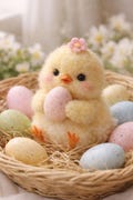 Handmade Needle Felted Easter Animals, Bunny Chick Lamb Figurines, Wool Felt Spring Decor, Easter Basket Gift, Farm Animal Decor