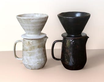 Handgefertigtes Keramik Pour Over Kaffee-Set - 300ml Artisan Dripper Pot