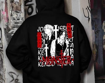 Psychological Thriller Graphic Shirt, Dark Anime Inspired Sweatshirt, Vintage Noir Manga Hoodie, Aesthetic Streetwear