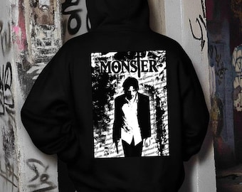 Psychological Thriller Graphic Shirt, Dark Anime Inspired Sweatshirt, Vintage Noir Manga Hoodie, Aesthetic Streetwear