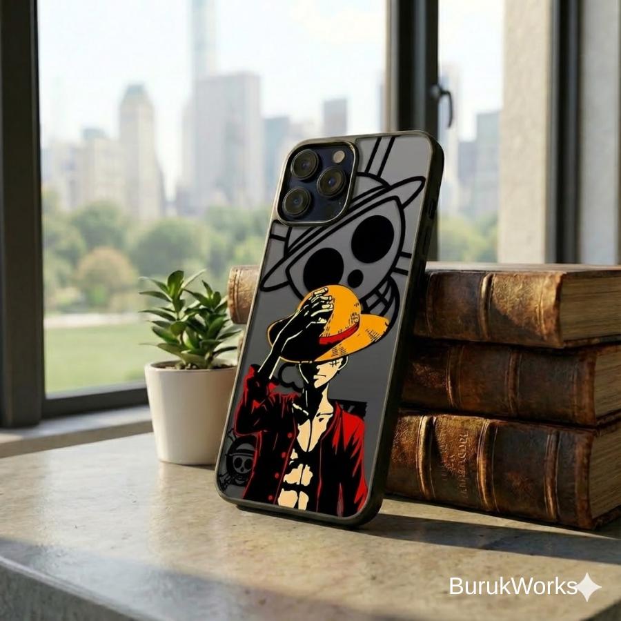 Anime Pirate Duo Style iPhone Case Transparent Back Black Edge