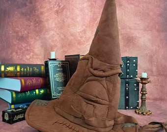 Leren sorteerhoed heks tovenaar • Uniseks halloween-cosplaykostuum