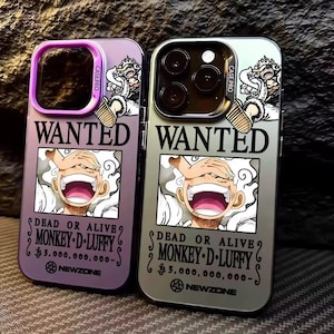 Anime Pirate iPhone-skal, Manga-stil telefonskal, Repfritt silikonskal med fingeravtrycksskydd