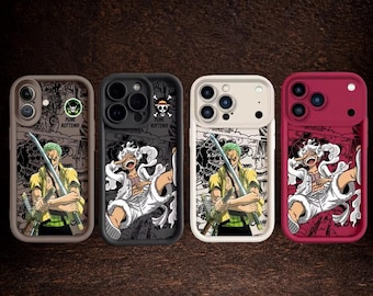 Funda para teléfono de pirata anime para iPhone 17 16 15 14 13 12 11 Pro Max Plus, funda de silicona TPU suave estilo manga, antiarañazos y a prueba de golpes. Regalo ideal.