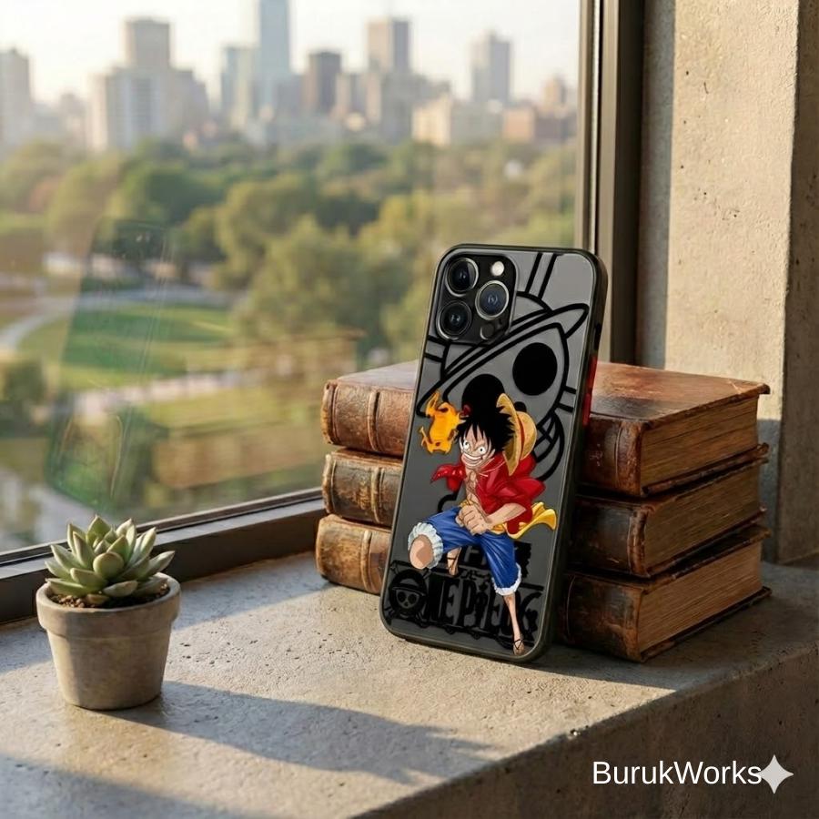 Anime Pirate Duo Style iPhone Case Transparent Back Black Edge