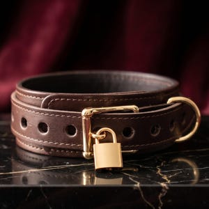 Collar de cuero con candado, gargantilla de lujo para mujer, regalo romántico personalizado para ella.