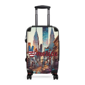 Suitcase, Travel Bag, Luggage, Suitcase with New York Vibes Design, Gift for Travelers