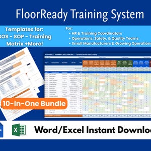 Productietrainingsbundel: SOP, SOS, werkinstructiessjablonen (digitale download)