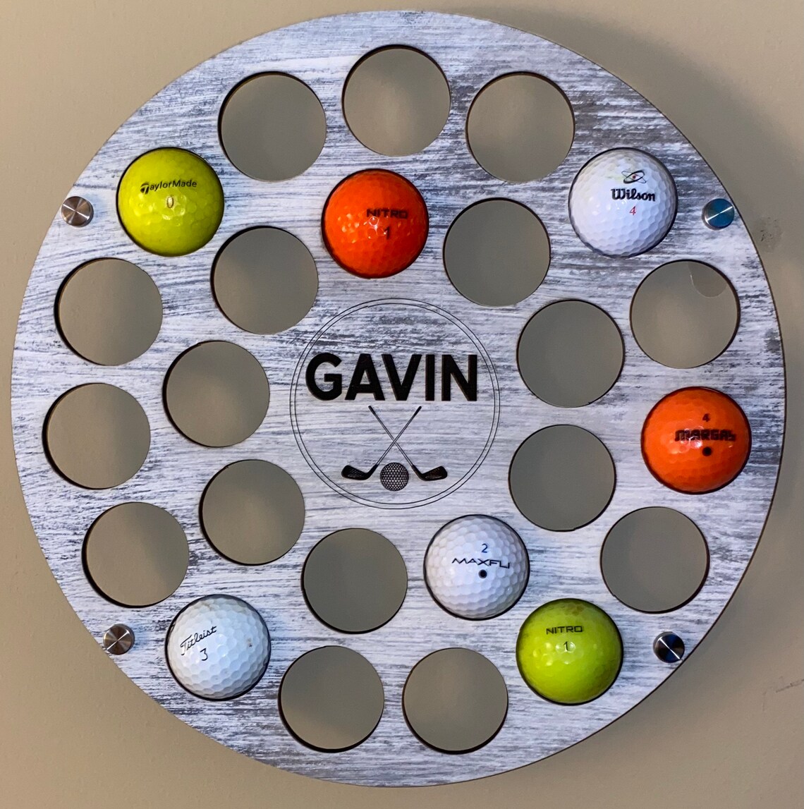 Personalized Golf Ball Collector Wall Art Etsy