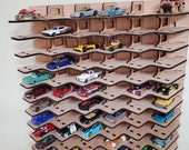 1 toy car display for 1:64 die cast wheels. Cool Diagonal shelf holds 66 die cast cars, HOT! Warforged Original Diagonal Display. Made in US