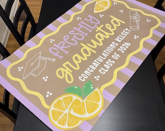 Custom Graduation Banner, Personalized Party Decor, Butcher Paper (50x30 inches)