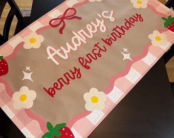 Custom Party Banner, Custom Printed Butcher Paper Banner, Personalized Party Decor